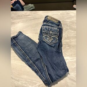 Rock Revival Women's Distressed Blue Skinny Jeans